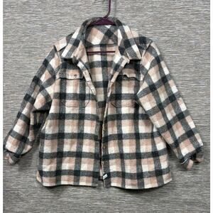 Woolrich Tumbleweed Womens Size L Plaid Jacket Wool Faux Sherpa Lined